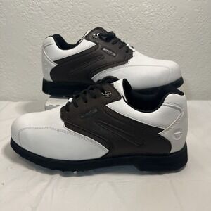 HI-TEC Golf Shoes White Brown Saddle Dri-Tec‎ Mens Size US 8 UK 7 EU 41 A04883-2